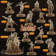 Pirates of the Shattered Sea Set – Cast n Play 3D printed tabletop miniature