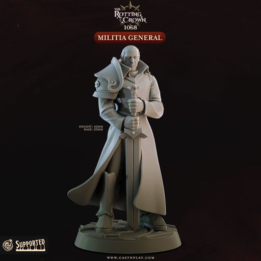 Militia General – Cast n Play 3D printed tabletop miniature