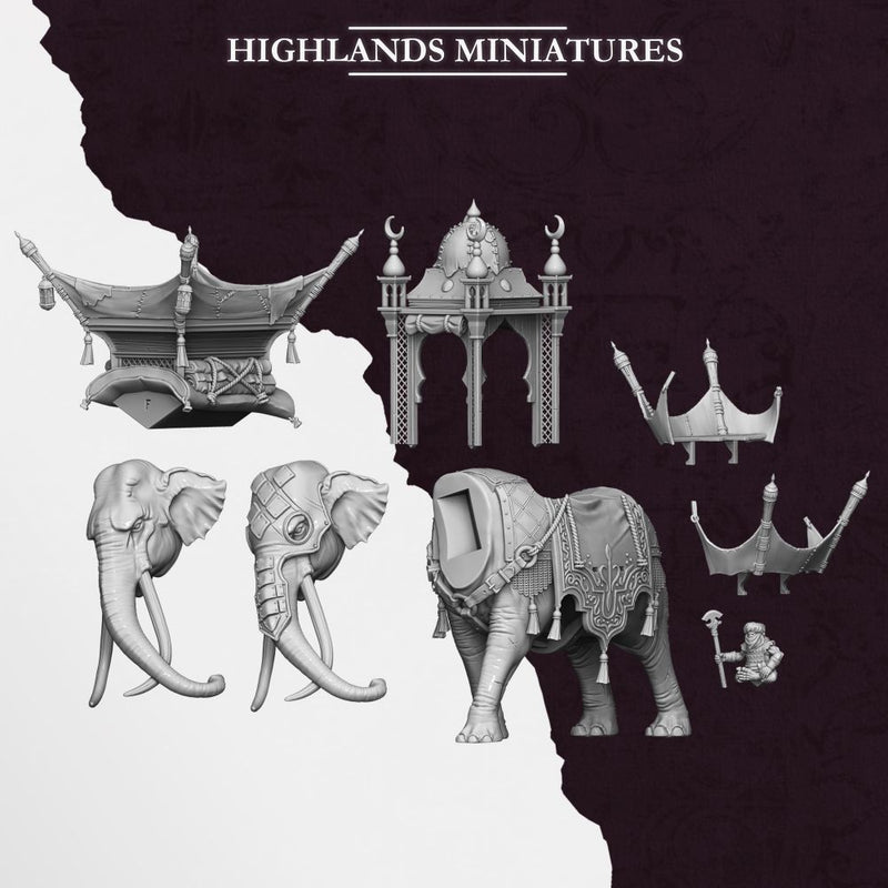 Hobgoblin War Elephant – Highlands Miniatures 3D printed tabletop miniature