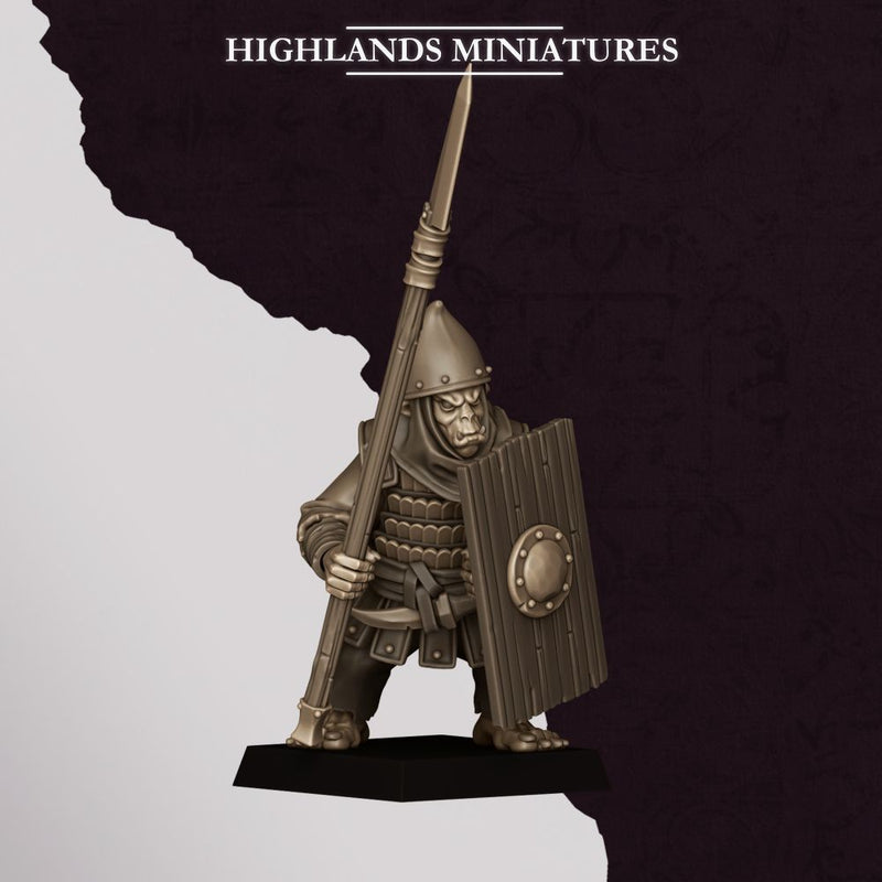Hobgoblin Spearmen – Highlands Miniatures 3D printed tabletop miniature