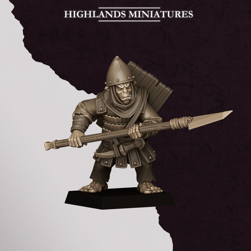 Hobgoblin Spearmen – Highlands Miniatures 3D printed tabletop miniature