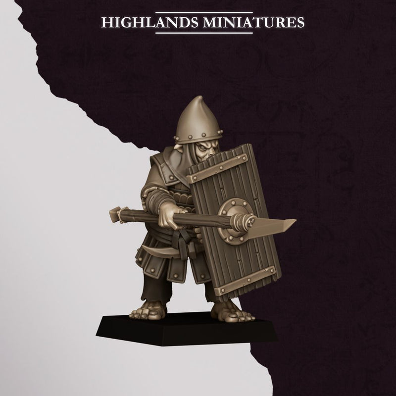 Hobgoblin Spearmen – Highlands Miniatures 3D printed tabletop miniature