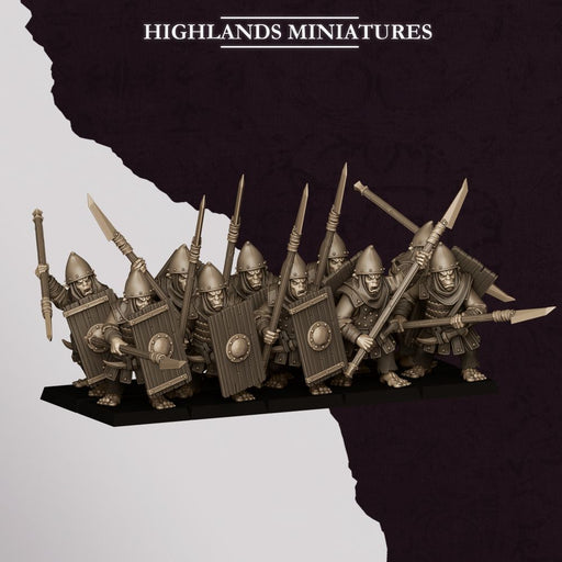 Hobgoblin Spearmen – Highlands Miniatures 3D printed tabletop miniature