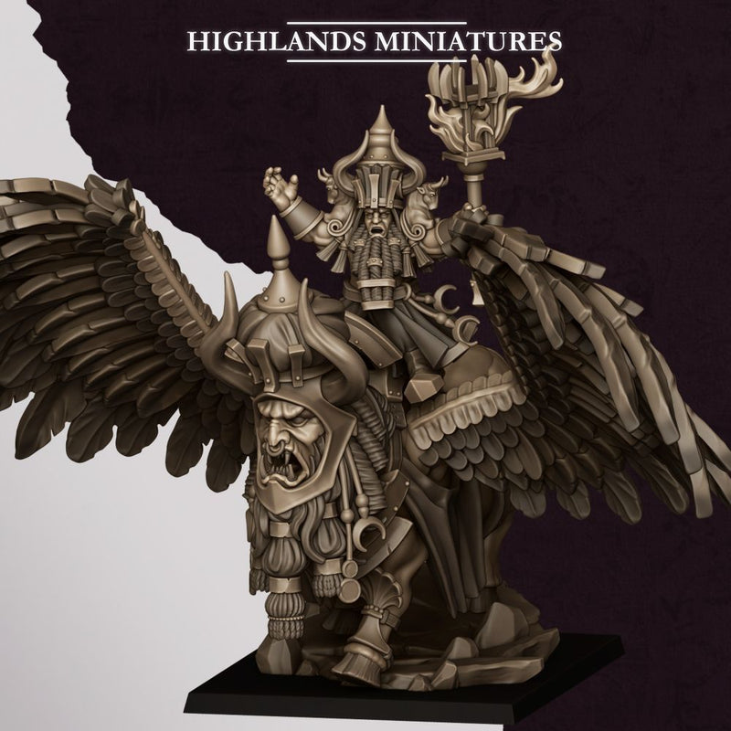 Great Sorcerer of Marduk on Lamassu – Highlands Miniatures 3D printed tabletop miniature