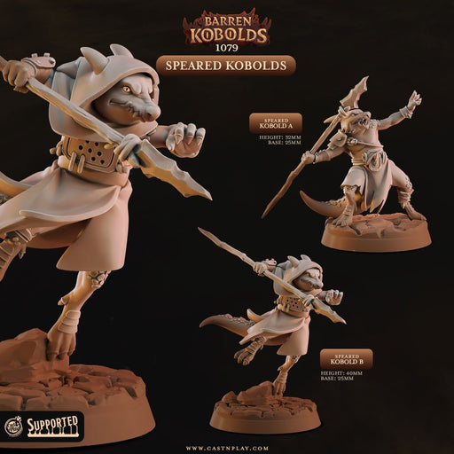 Speared Kobolds – Cast n Play 3D printed tabletop miniature