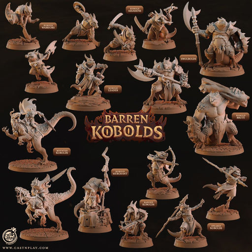 Barren Kobolds Set – Cast n Play 3D printed tabletop miniature