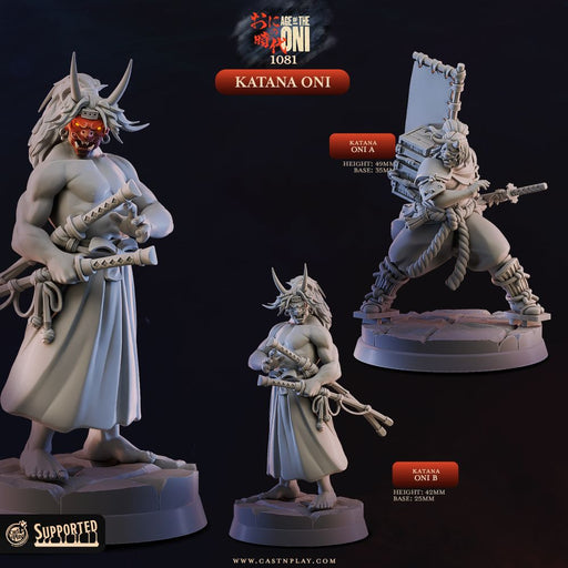 Katana Oni – Cast n Play 3D printed tabletop miniature