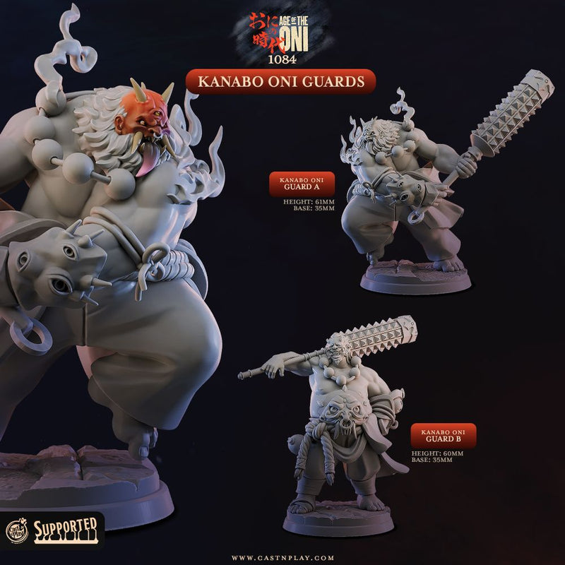 Kanabo Oni Guards – Cast n Play 3D printed tabletop miniature