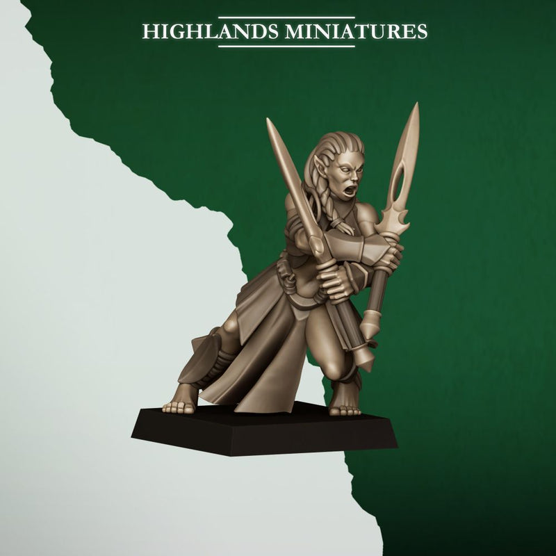 Feral Elf Bladesingers – Highlands Miniatures 3D printed tabletop miniature