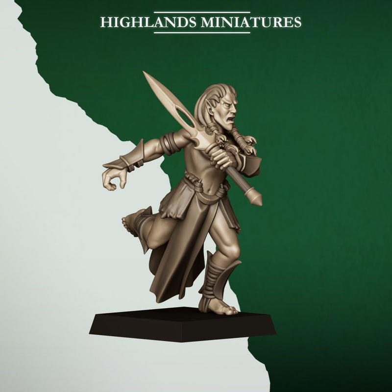 Feral Elf Bladesingers – Highlands Miniatures 3D printed tabletop miniature