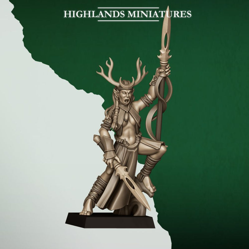 Feral Elf Bladesingers – Highlands Miniatures 3D printed tabletop miniature