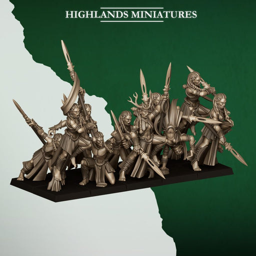 Feral Elf Bladesingers – Highlands Miniatures 3D printed tabletop miniature