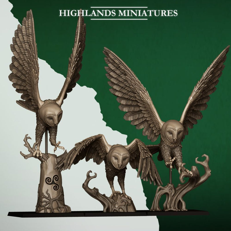Great Owl Riders – Highlands Miniatures 3D printed tabletop miniature