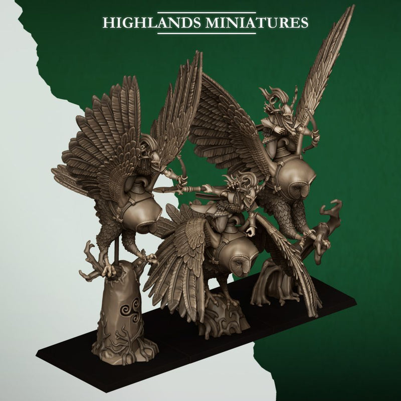 Great Owl Riders – Highlands Miniatures 3D printed tabletop miniature
