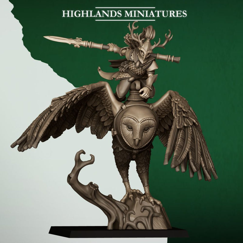 Great Owl Riders – Highlands Miniatures 3D printed tabletop miniature