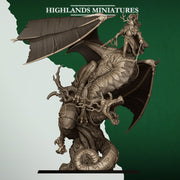Feral Elf Prince on Dragon – Highlands Miniatures 3D printed tabletop miniature