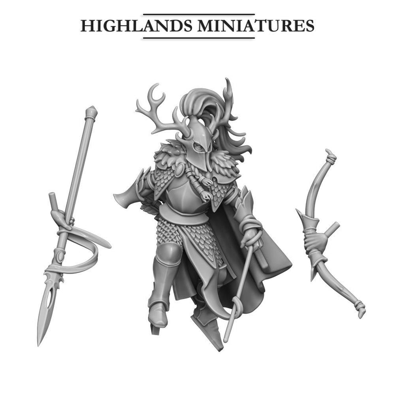 Feral Elf Prince on Dragon – Highlands Miniatures 3D printed tabletop miniature
