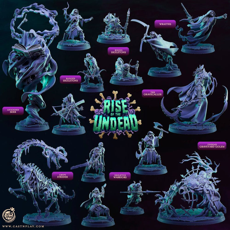 Rise of the Undead Set – Cast n Play 3D printed tabletop miniature