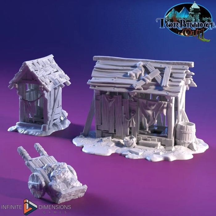 The Outhouse Triumvirate | Tabletop Terrain | Dungeons And Dragons | Painted Tabletop | Tabletop Modular Building Kit | Pathfinder