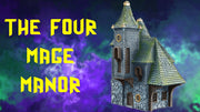 The Four Mage Manor - Magic and Mages set - Medieval Tabletop Terrain for your DnD/Pathfinder/TTRPG and Wargaming setup!