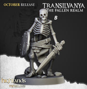 Skeleton Warrior Set - Highland Miniature | DnD | Undead | melee | 32mm | Pathfinder | Graveyard | TTRPG | Wargaming | Frostgrave