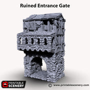 Ruined Gatehouse Entrance Gate