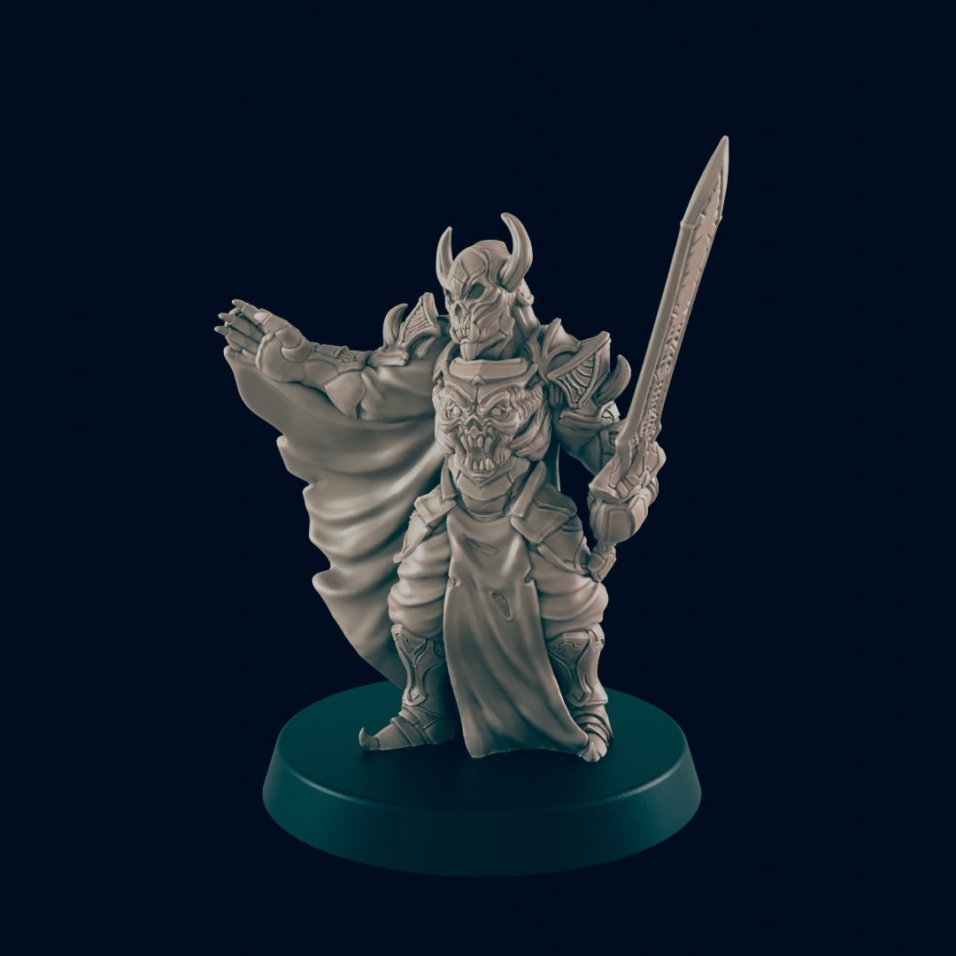 Death Knight DnD miniature - EC3D, | Monster | 5E | Undead | Demon | 3 ...