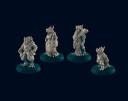 4 Dragonborn Villager Miniature Pack