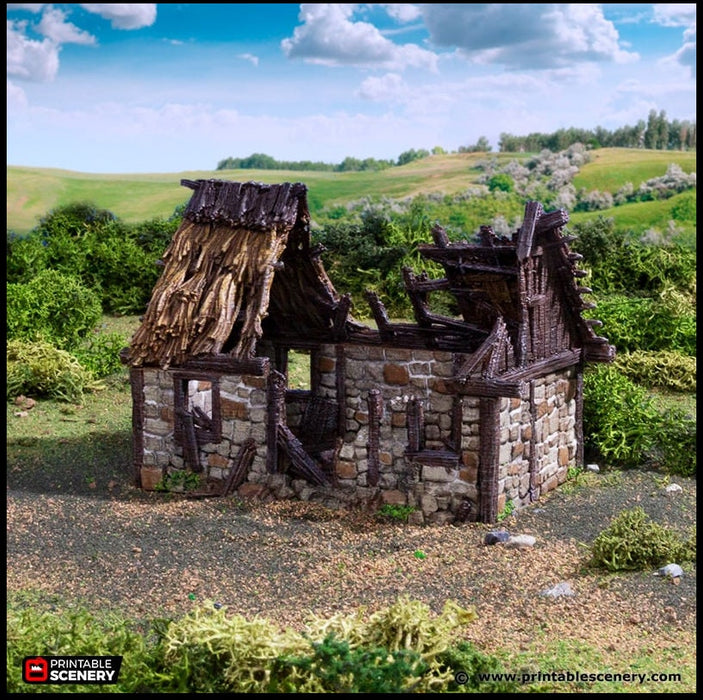 Ruined Norman Stone Barn