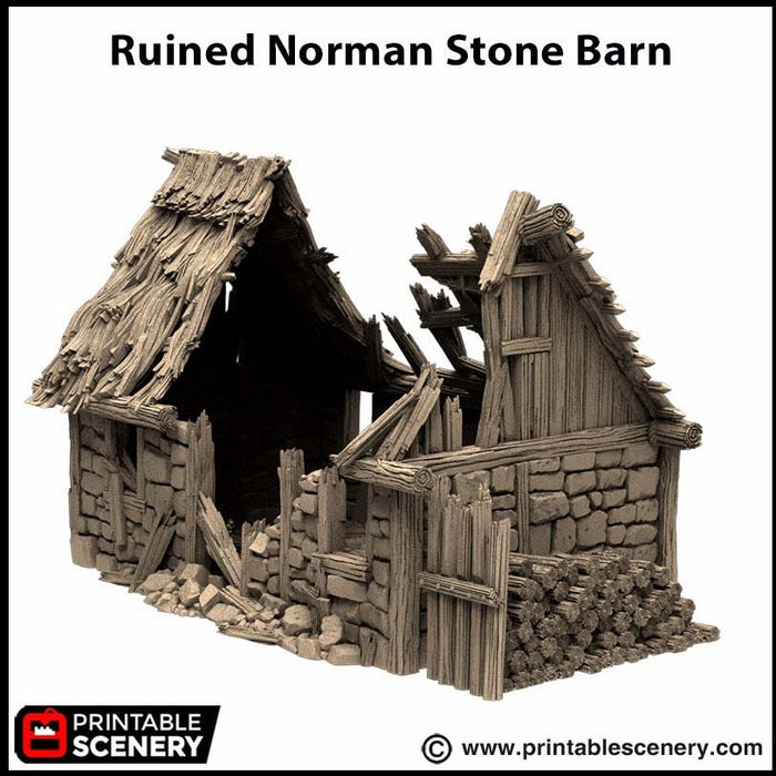 Ruined Norman Stone Barn