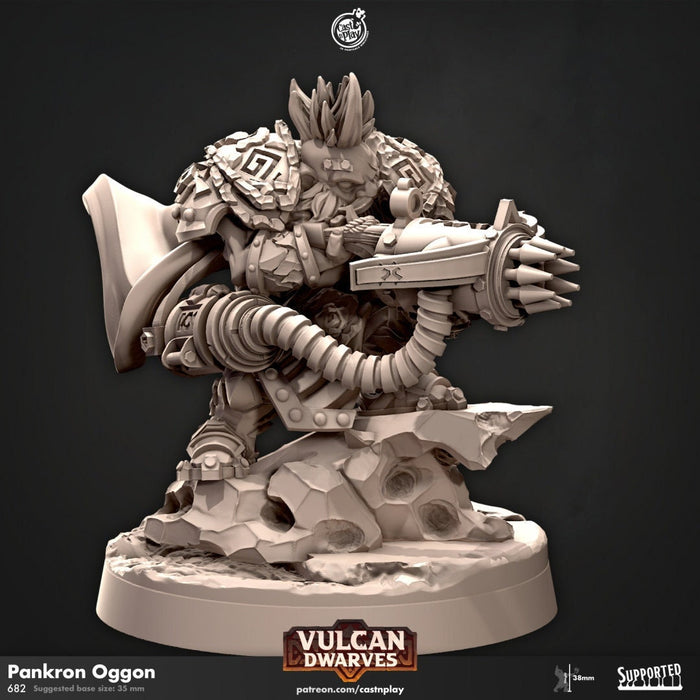 Pankron Oggon - dnd miniature - Cast N Play Vulcan Dwarves | Dwarf 32mm | Fighter | Cleric | Paladin | Barbarian | Artificer | Pathfinder