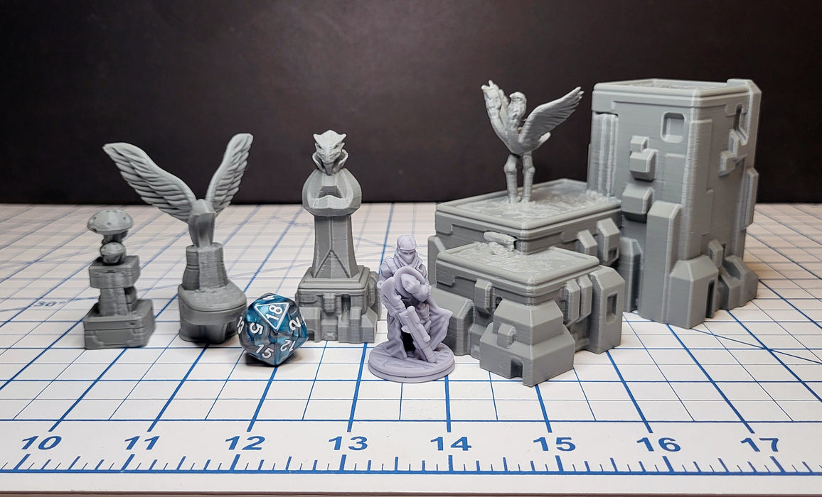 Sci-fi Scenery - Fountains and Statues