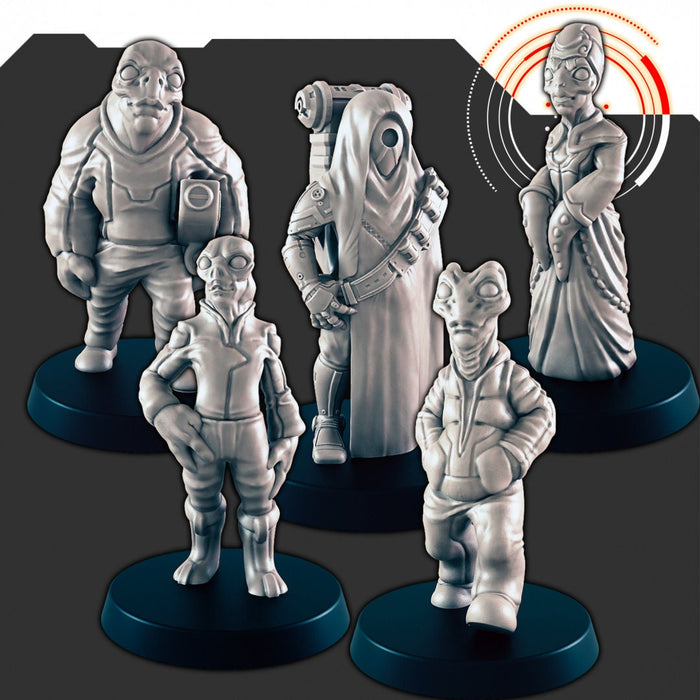 Sci-Fi Alien Civilians mini set