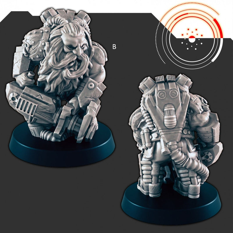 Sci-fi Space Dwarves mini set