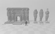 Egyptian Temple Facade / statues