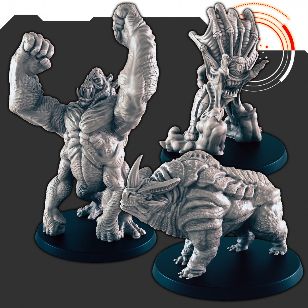 Sci-Fi Alien Beasties Set 2 - EC3D | Legion | Cyberpunk | Starfinder ...