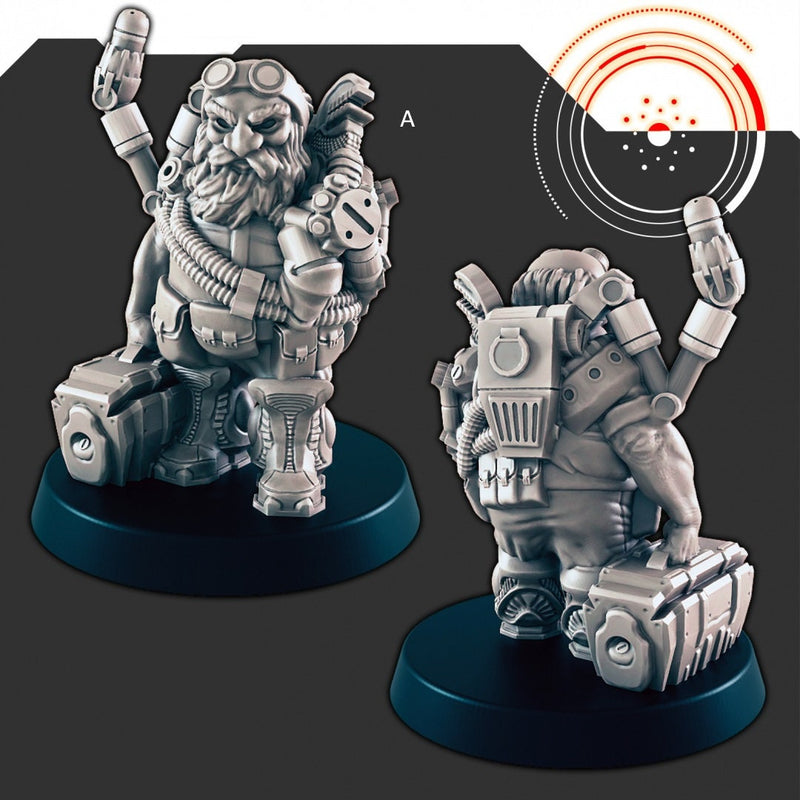 Sci-fi Space Dwarves mini set