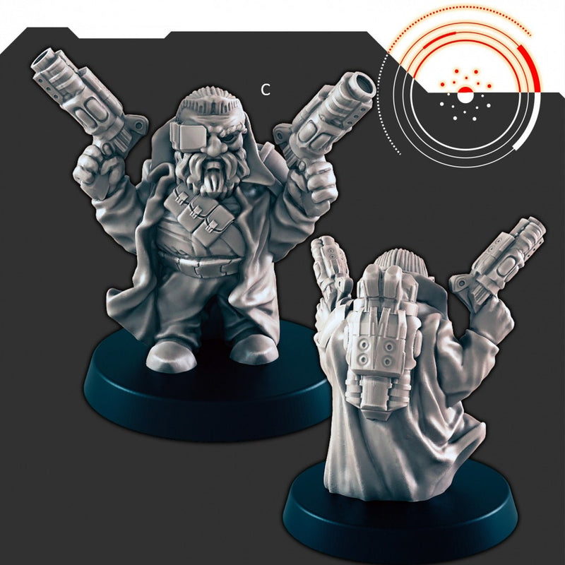 Sci-fi Space Dwarves mini set