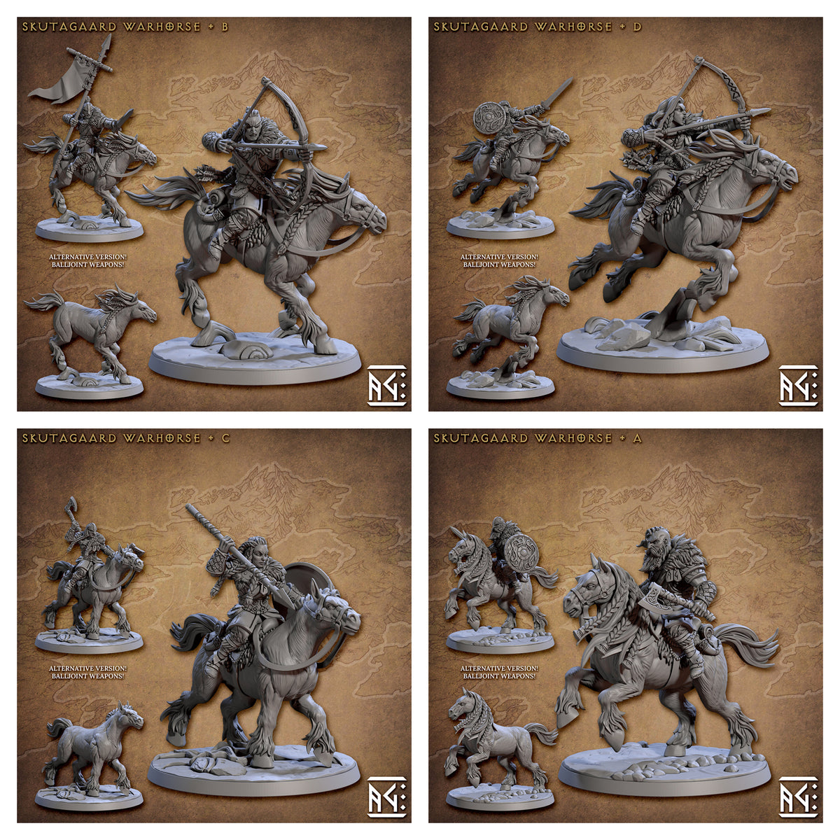 Northmen Riders dnd mini set - Viking | Norse | Male | Female | Fighte ...