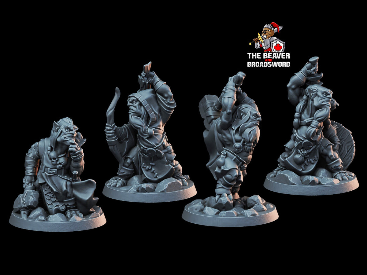 4 Goblin Mini Set - Arbiter Minitatures - | DnD | Orc | Goblinoid | Wa ...