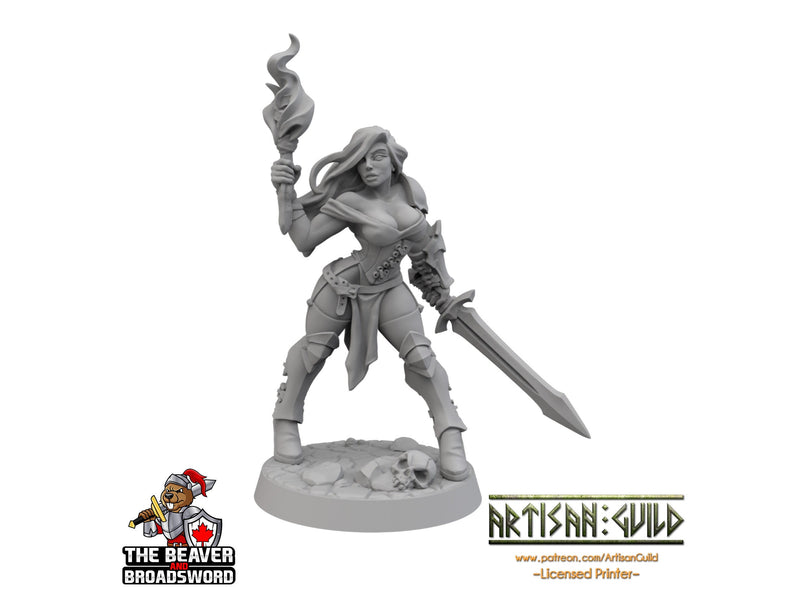 Pinup human female fighter