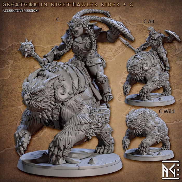 Greatgoblin Owlbear Cavalry Mini Set