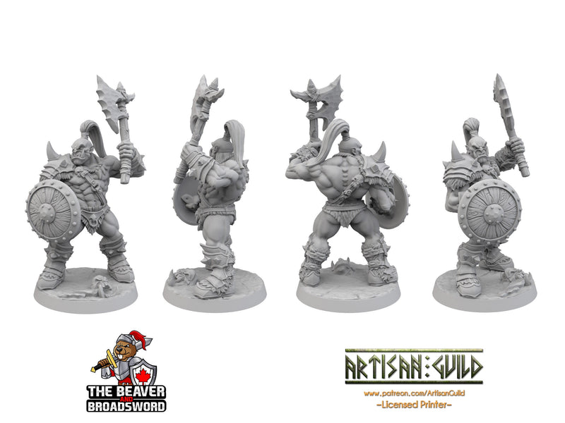 12 Orc Barbarian dnd mini set - Artisan Guild | Barbarian | Ranger| Fighter | Goblinoid, Pathfinder, TTRPG, Wargaming Monster, Pack, Bundle