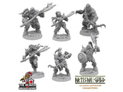 6 Orc Barbarian dnd mini set