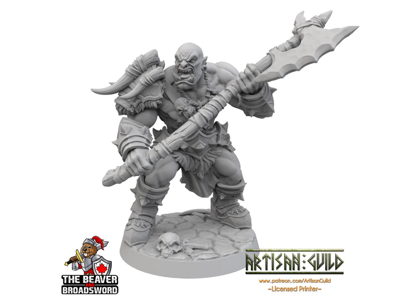 Axe Wielding Orc Barbarian