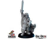 Young Boy Winter Fighter DnD mini - Vae Victis | Villager | Child | Male | PC | Human | Hero | Medieval | Cloaked | Cold | NPC | Fantasy