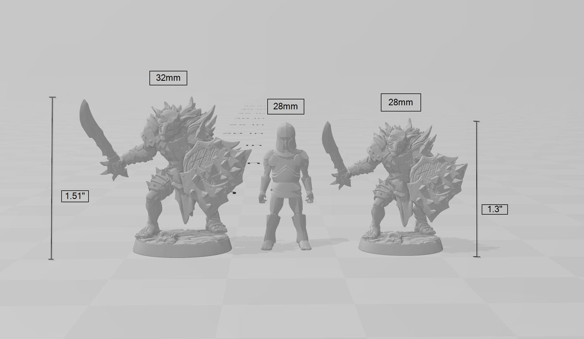 6 Hobgoblin Warrior Mini Set