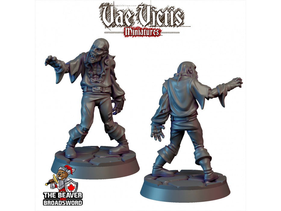 Undead Villager mini - Vae Victis | DnD | Pathfinder | Monster | Zombie | Dark | Gothic | Necromancer | Ghoul | Victorian, 28mm 32mm Fantasy