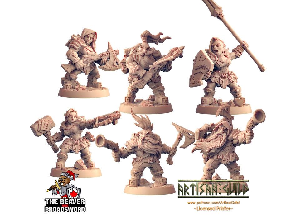 Dwarven Oathbreakers 11+1 dnd mini set - Artisan Guild | Dwarf | Fighter | Female Male | Ranger | Barbarian | Pathfinder | Bundle | pack