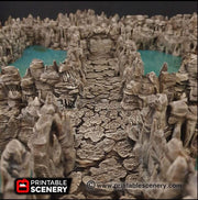 Grotto Tunnels - Printable Scenery | DnD | Clorehaven | Cave | Dungeon | Scene | Scatter Terrain | Wargaming | Pathfinder | 28mm 15mm 32mm